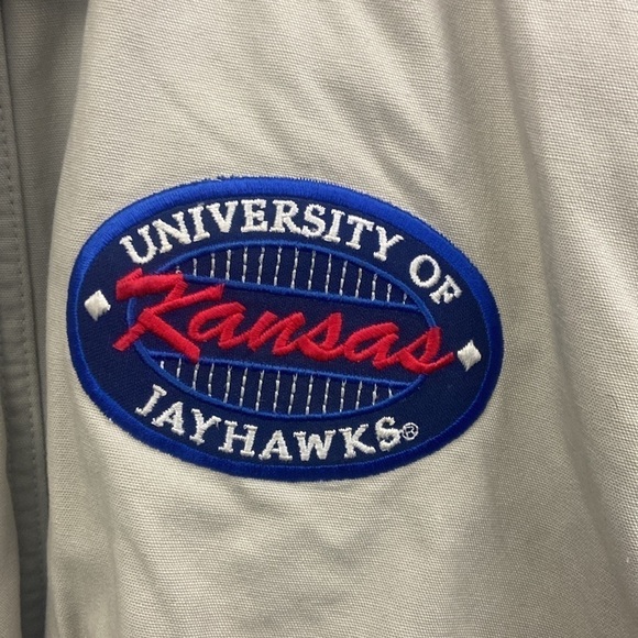 Gear For Sports Jacket Mens KU Jayhawks Beige Size Medium Full Zip Kansas - Picture 4 of 13